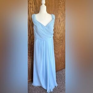 Azazie Woman’s Audrianna Bridesmaid Sky Blue Dress Size 12